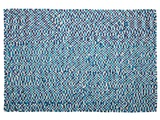 Beliani Filzkugelteppich Marineblau/Weiss 160 x 230 cm AMDO