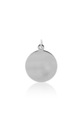 MUAU Schmuck, Anhänger Gravurplatte Rund Weissgold 750, 18mm Damen ONE SIZE