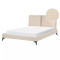 Bett mit Lattenrost aus Bouclé Klassisch MELLE Bett mit Lattenrost aus Bouclé Klassisch MELLE