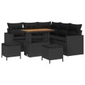 VidaXL - Outdoor-sofa poly-rattan, One Size, Schwarz