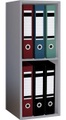 MID.YOU Aktenregal 34/72/30 cm , Offas 2-Fach , Grau , Holzwerkstoff , 34x72x30 cm , melaminharzbeschichtet,Nachbildung , 000657011409