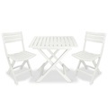 Diverse Hardware, 3-tlg. Bistro-Set Klappbar Kunststoff Weiss