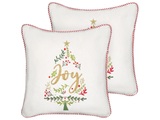 Kissen 2er Set aus Samtstoff Modern ECHEVERIA Kissen 2er Set aus Samtstoff Modern ECHEVERIA