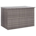 vidaXL Gartenbox Grau 150x100x100 cm Poly Rattan
