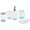Beliani Badezimmer Set 5-teilig Glas mintgrün AMARGA