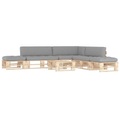 vidaXL, vidaXL 6-tlg. Paletten-Lounge-Set mit Kissen Kiefernholz Imprägniert