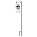 Northio, Northio - Solar Gartenlaterne 122 cm, LED Gartenlampe mit Kaltweiß Lichtfarbe, Wegleuchte Lichtsensor, abnehmbarem Leuchtkörper, Schwarz, One Size