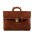 Maxwell Scott Paolo - Leder-Aktentasche in Cognac-Braun S