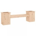 vidaXL Gartenbank mit Pflanzkübeln 184,5x39,5x56,5cm Massivholz Kiefer