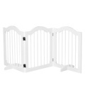 PawHut - Hunde-Absperrgitter, One Size, Weiss