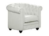 Sessel - Kunstleder - Weiß - CHESTERFIELD Sessel - Kunstleder - Weiß - CHESTERFIELD
