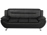 Beliani, 3 Sitzer Sofa aus Kunstleder Modern LEIRA 3 Sitzer Sofa aus Kunstleder Modern LEIRA