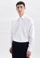 Business Hemd Regular Fit Langarm Uni Herren Weiss 46