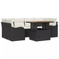 VidaXL - Garten-sofa-set poly-rattan, One Size, Schwarz