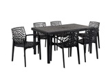 Garten Essgruppe Polypropylen Tisch + 6 Sessel DIADEME Garten Essgruppe Polypropylen Tisch + 6 Sessel DIADEME