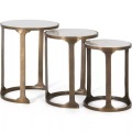 Couchtisch Marmor kupfer antik 45 (3er-Set)