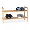 B2X - Stapelbares Schuhregal aus Walnussholz, 74 cm