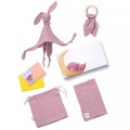 Activity-board - Baby-Geschenkset zur Geburt | Bio-Baumwolle Schnuller, Beißring, Musselintuch & Tasche, One Size, Pink