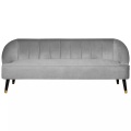 Beliani, Beliani 3-Sitzer Sofa Samtstoff hellgrau ALSVAG