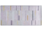 Beliani Teppich grau-gelb Streifenmuster 80 x 150 cm ERGENLI