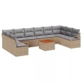 VidaXL - Garten-sofa poly-rattan, One Size, Beige