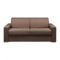 LINEA SOFA - Schlafsofa 3Sitzer Stoff CALITO Liegefläche 1 Matratzen, One Size, Braun
