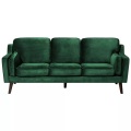 Beliani 3-Sitzer Sofa Polsterbezug grün LOKKA