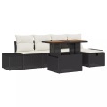 VidaXL - Garten sofa set poly-rattan, One Size, Schwarz