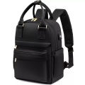 Only-bags.store - Eleganter Rucksack, wasserdichter Stadtrucksack Handtasche 2 in 1 mit USB-Ladeanschluss, für Damen, Schwarz, One Size