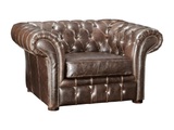 Vente-unique, Chesterfield Ledersessel CLOTAIRE Vintage Leder Chesterfield Ledersessel CLOTAIRE Vintage Leder