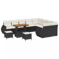 VidaXL - Garten-sofa poly-rattan, One Size, Schwarz