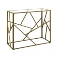 Beliani Konsolentisch Glas gold ORLAND