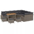 VidaXL - Garten-sofa poly-rattan, One Size, Grau