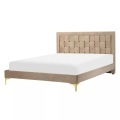 Bett mit Lattenrost aus Samtstoff Modern LIMOUX Bett mit Lattenrost aus Samtstoff Modern LIMOUX