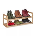 B2X - Stapelbares Schuhregal aus Bambus, 73cm