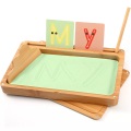 Activity-board, Activity-board - Training Buchstaben und Zeichnung Spielzeug hölzernen Sand Tabelle Lernspielzeug für frühe motorische Entwicklung bei Kindern, One Size, Rasengrün