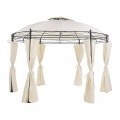 Beliani Pavillon Stahl beige ? 368 cm Safara