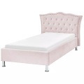 Bett mit Lattenrost aus Samtstoff Glamourös METZ Bett mit Lattenrost aus Samtstoff Glamourös METZ