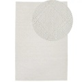 Beliani Dekorativer Wollteppich 140 x 200 cm weiss ELLEK