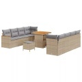 VidaXL - Outdoor-sofa poly-rattan, One Size, Beige