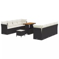VidaXL - Garten-sofa poly-rattan, One Size, Schwarz