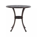 Beliani Gartentisch braun Aluminium ? 65 cm Bovino
