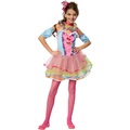 Mädchenkostüm Neon Regenbogen Girl Multicolor