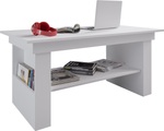 MID.YOU Couchtisch in holzwerkstoff 65/115/52,5 cm , Kobila , Weiss , 115x52.5 cm , melaminharzbeschichtet,Nachbildung , Stauraum, ausziehbar, höhenverstellbar , 000657016704
