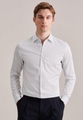 Business Hemd Slim Fit Extra Langer Arm Druck Unisex Dunkelblau 42