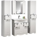 5-tlg. Waschplatz Waschtisch Breite 75 cm Badmöbel Set Waschbecken Spiegelschrank Hochschrank Landhaus Schublade Casalo XL 5-tlg. Waschplatz Waschtisch Breite 75 cm Badmöbel Set Waschbecken Spiegelschrank Hochschrank Landhaus Schublade Casalo XL