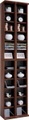 MID.YOU Cd-regal in nussbaumfarbe , 'Almera' _ Nussbaumfarben , Holzwerkstoff , 20 Fächer , 42x183x20 cm , Dekorfolie,Nachbildung , 000657005302