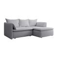 Vente-unique - Ecksofa mit Schlaffunktion - Ecke rechts - Strukturstoff - Grau - TEODORA, One Size