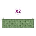 vidaXL Bankauflagen 2 Stk. Blattmuster 180x50x7 cm Stoff