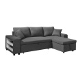 Ecksofa mit Schlaffunktion & Bettkasten + Sessel - Stoff - Anthrazit - SELIM Ecksofa mit Schlaffunktion & Bettkasten + Sessel - Stoff - Anthrazit - SELIM